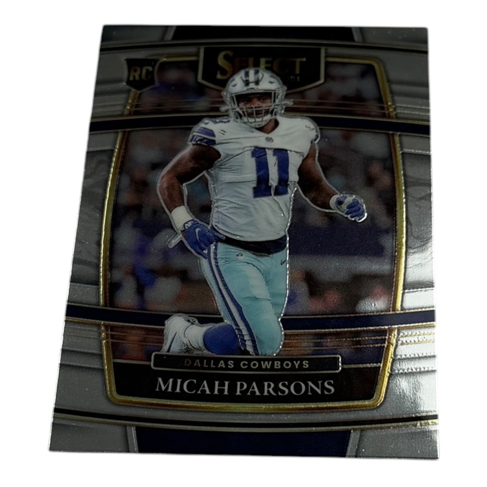 2021 Panini Select Micah Parsons Rookie Card #85 Concourse Silver Prizm Cowboys